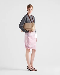 Checked cotton skirt