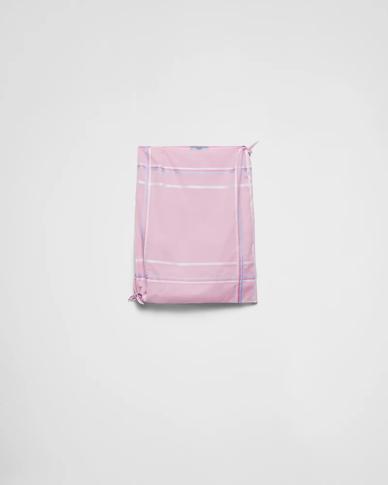Checked cotton skirt