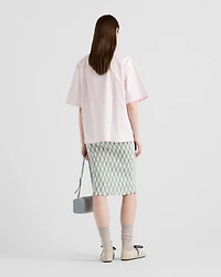 Cotton skirt with geometric pattern