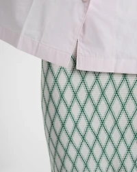 Cotton skirt with geometric pattern