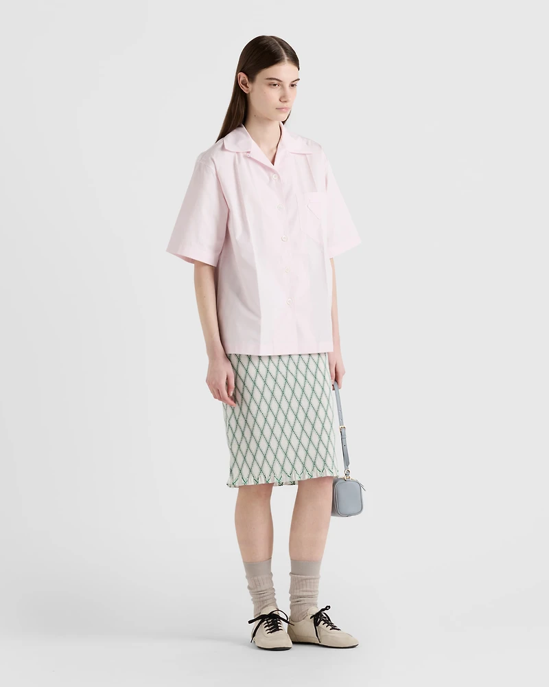 Cotton skirt with geometric pattern