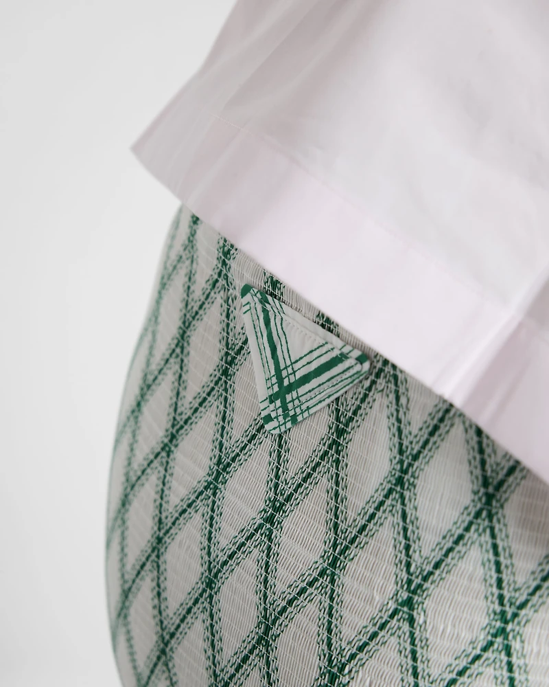 Cotton skirt with geometric pattern