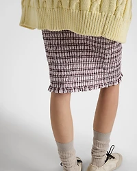 Checked cotton skirt
