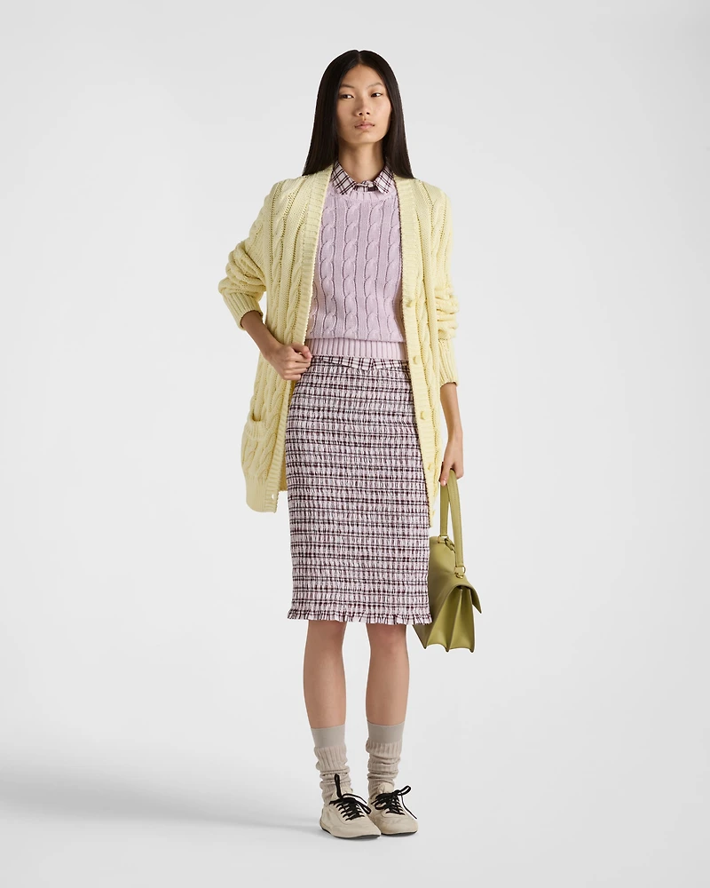 Checked cotton skirt