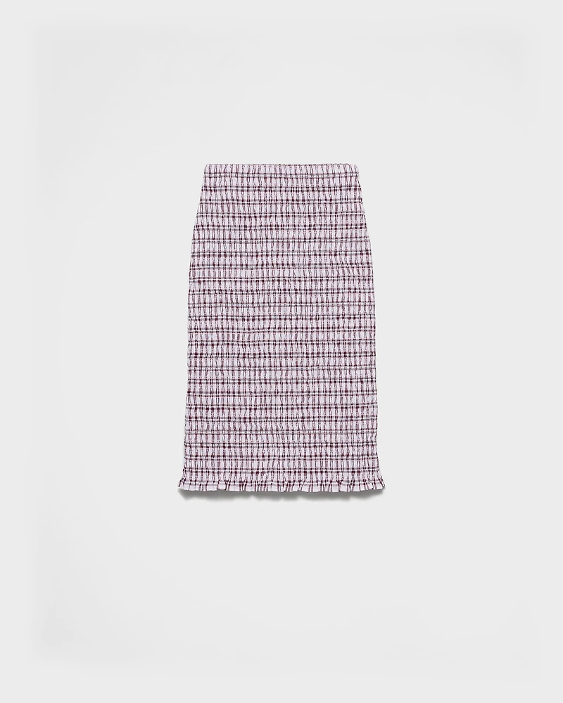 Checked cotton skirt