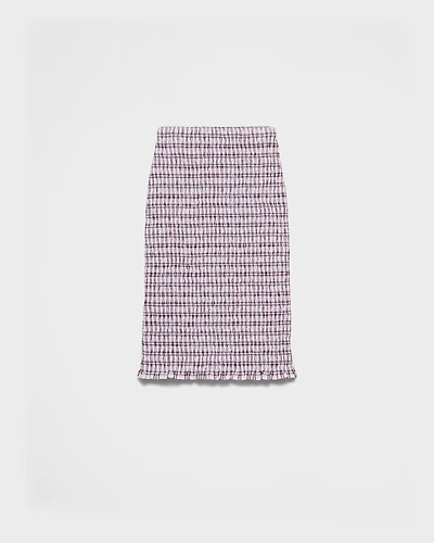 Checked cotton skirt