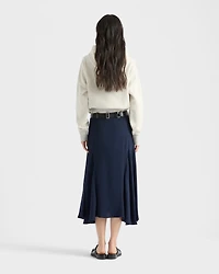 Cady crepe midi-skirt