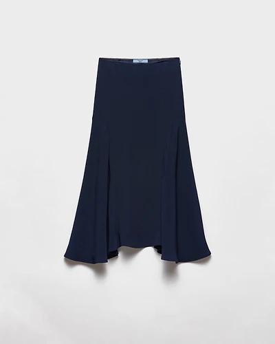 Cady crepe midi-skirt