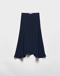Cady crepe midi-skirt