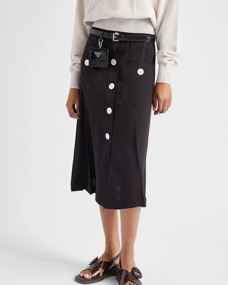 Sablé satin skirt