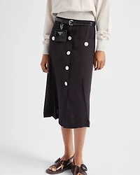 Sablé satin skirt