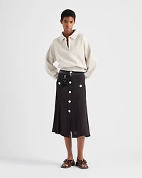Sablé satin skirt