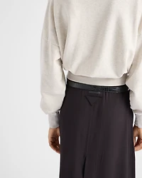 Sablé satin skirt