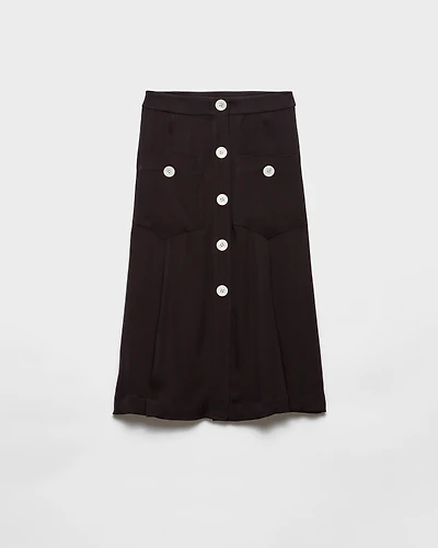 Sablé satin skirt