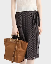 Printed chiffon wrap skirt
