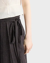 Printed chiffon wrap skirt
