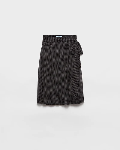 Printed chiffon wrap skirt