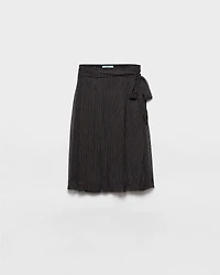 Printed chiffon wrap skirt