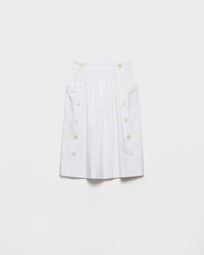 Soft cotton gabardine skirt
