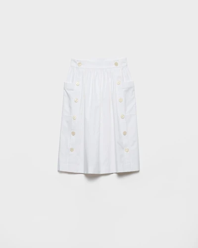 Soft cotton gabardine skirt
