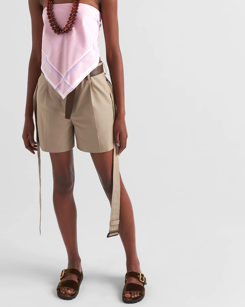 Cotton twill Bermudas
