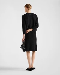 Bouclé mohair crew-neck sweater