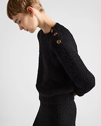 Bouclé mohair crew-neck sweater
