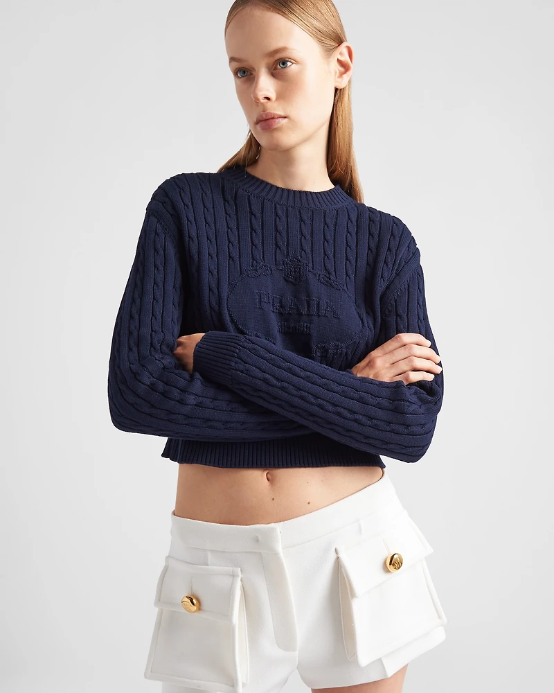 Cotton crew-neck sweater