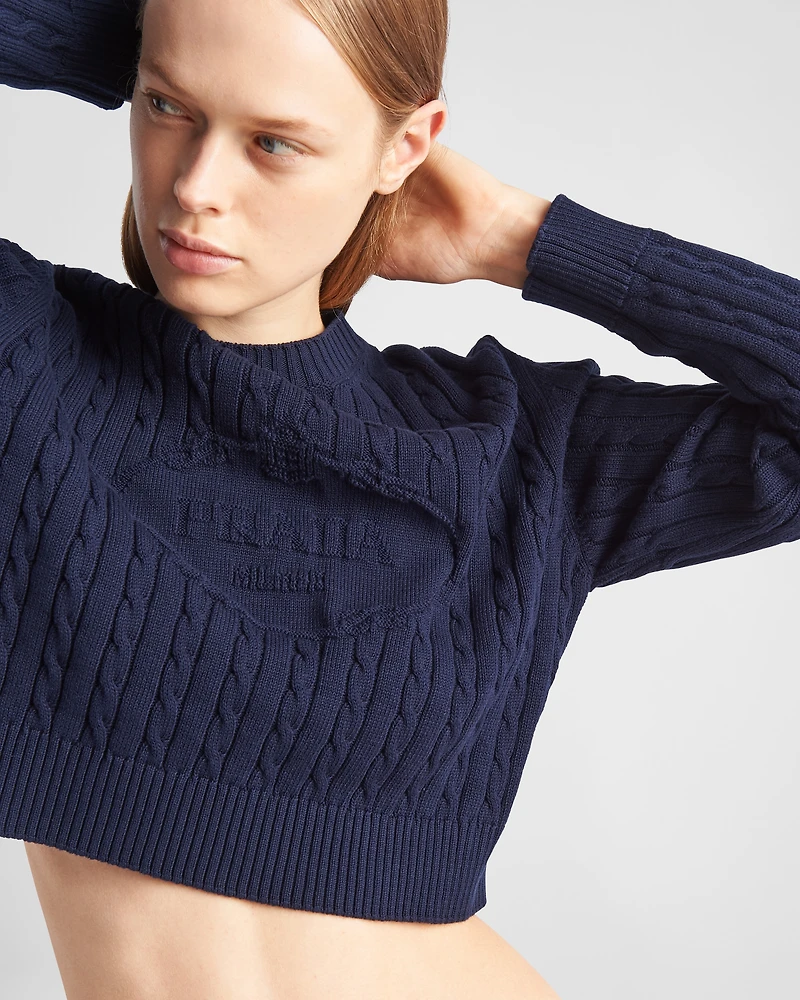 Cotton crew-neck sweater
