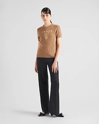 Wool, cashmere and lamé crew-neck sweater