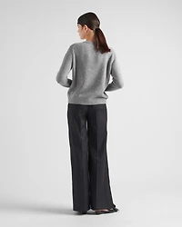 Wool, cashmere and lamé crew-neck sweater