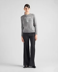 Wool, cashmere and lamé crew-neck sweater