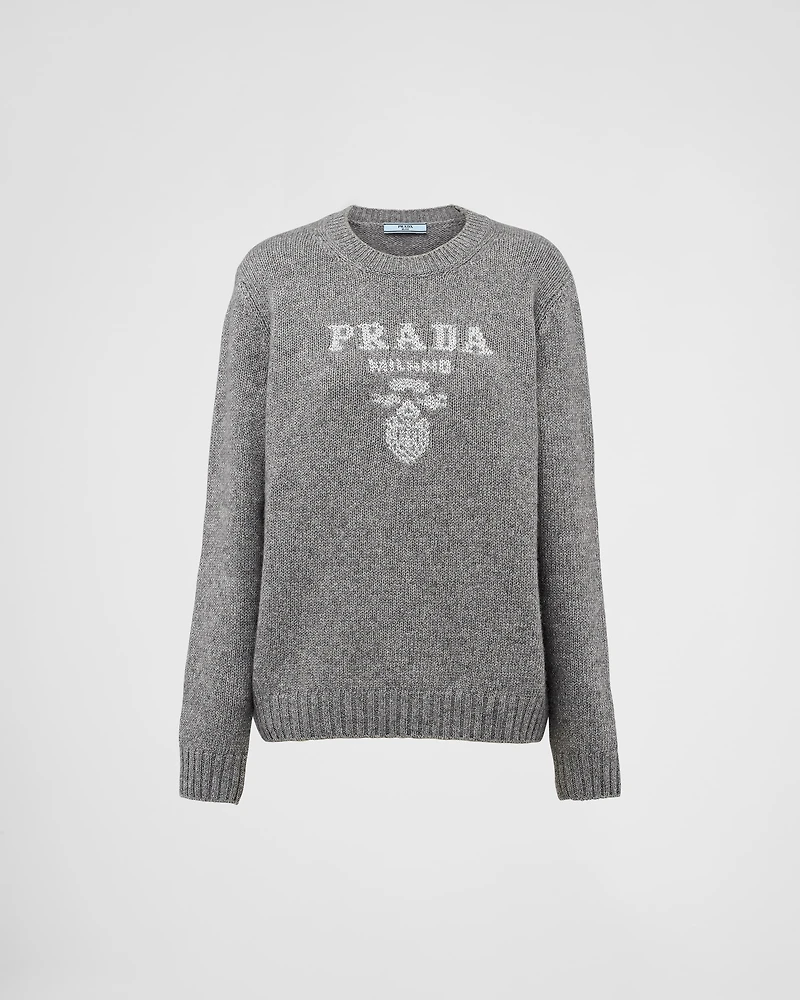 Wool, cashmere and lamé crew-neck sweater