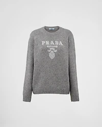 Wool, cashmere and lamé crew-neck sweater