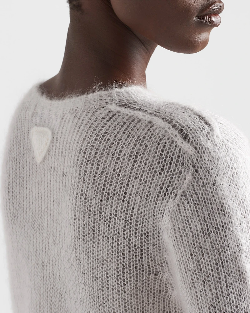 Mohair crew-neck sweater