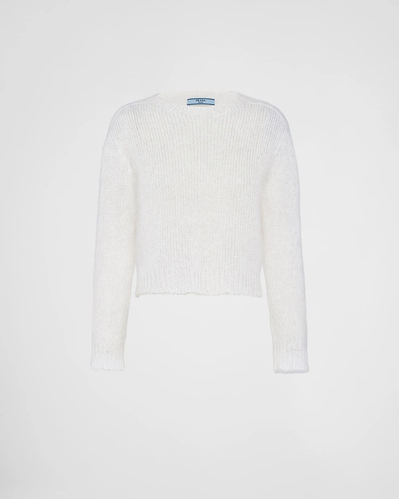 Mohair crew-neck sweater