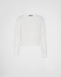 Mohair crew-neck sweater
