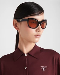 Long-sleeved silk polo shirt