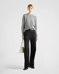 Ribbed knit Re-Cashmere sweater