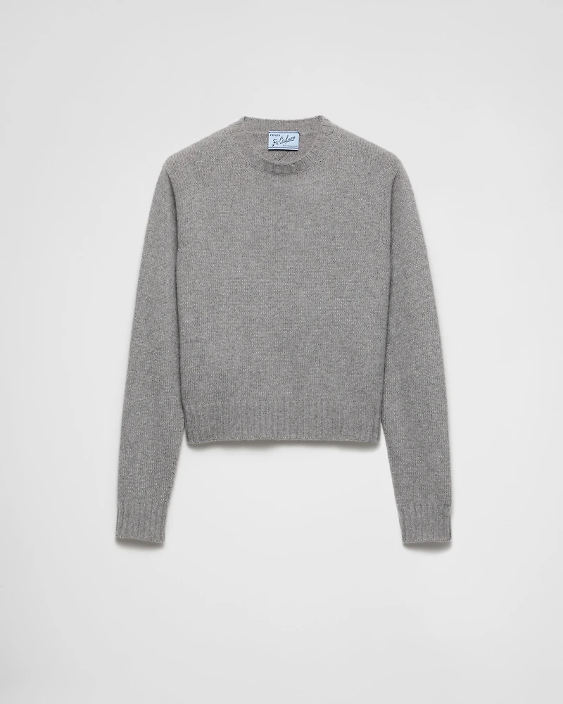 Ribbed knit Re-Cashmere sweater