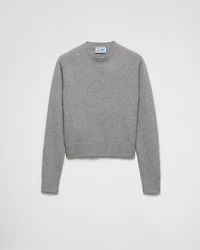 Ribbed knit Re-Cashmere sweater
