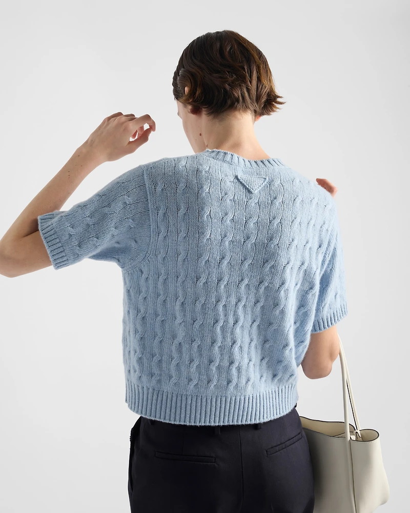 Cable-knit Re-Cashmere sweater