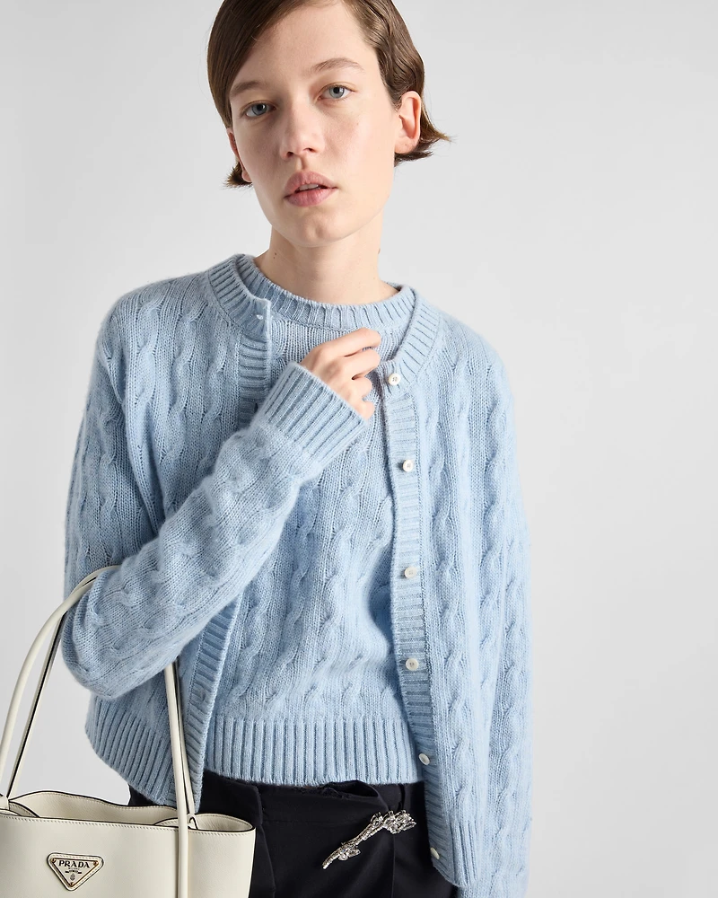 Cable-knit Re-Cashmere sweater