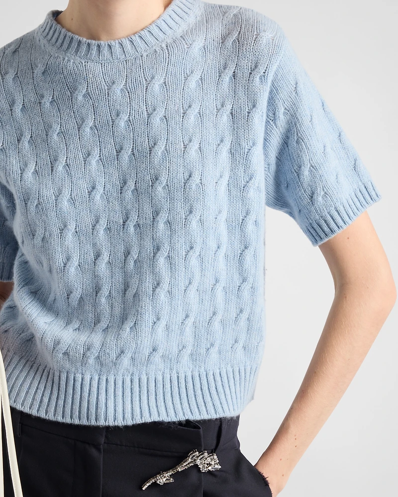 Cable-knit Re-Cashmere sweater