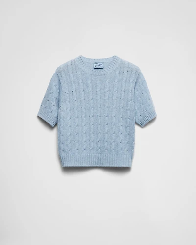 Cable-knit Re-Cashmere sweater
