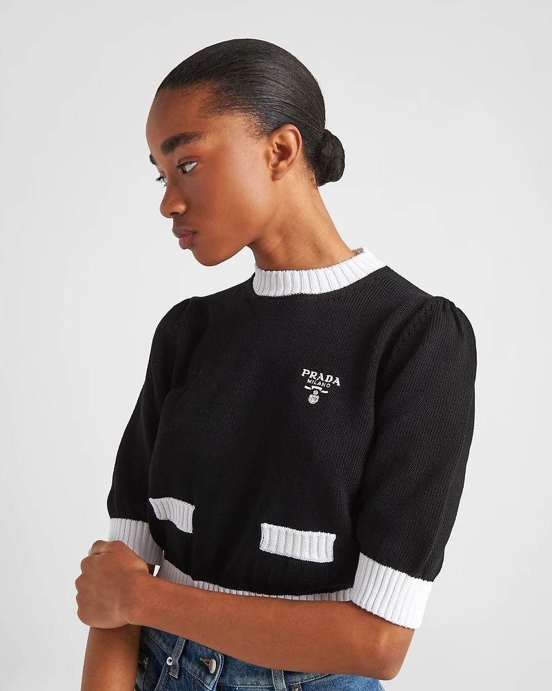 Cotton crew-neck sweater