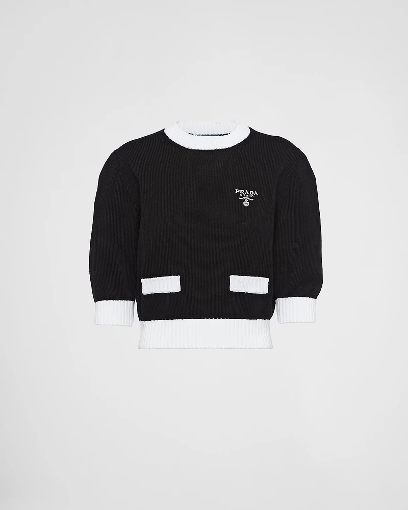 Cotton crew-neck sweater