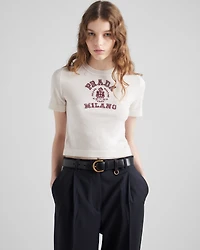 Cashmere intarsia T-shirt