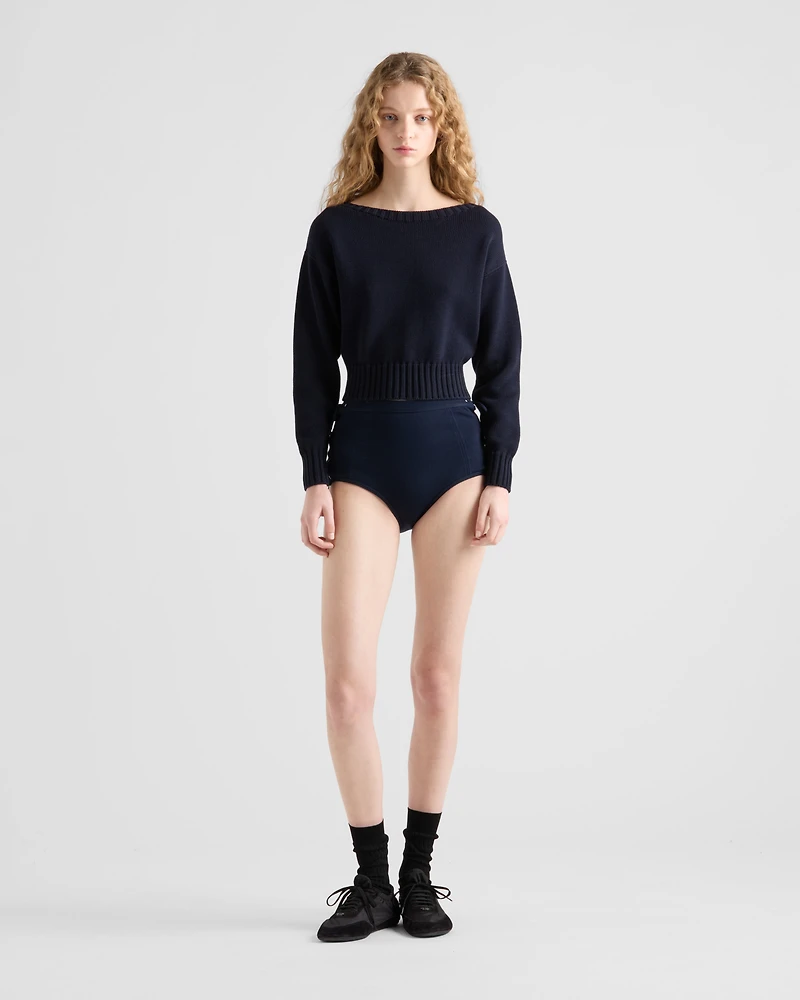 Cotton boat neck sweater