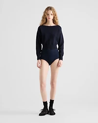 Cotton boat neck sweater